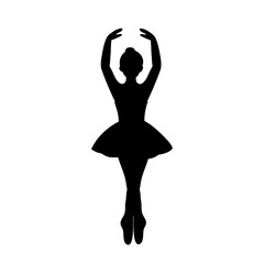 シルエット　バレリーナ　ポーズ２
