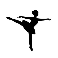 シルエット　バレリーナ　ポーズ１