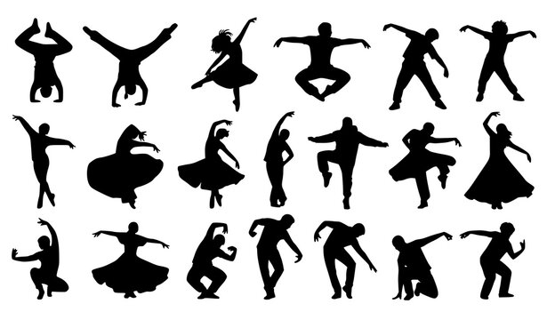 SEO Title:
Urban Street Dance Silhouette Set with Hip Hop Freestyle and Battle Poses Vector Collection