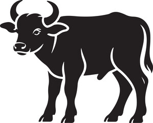 Black Water Buffalo calf silhouette