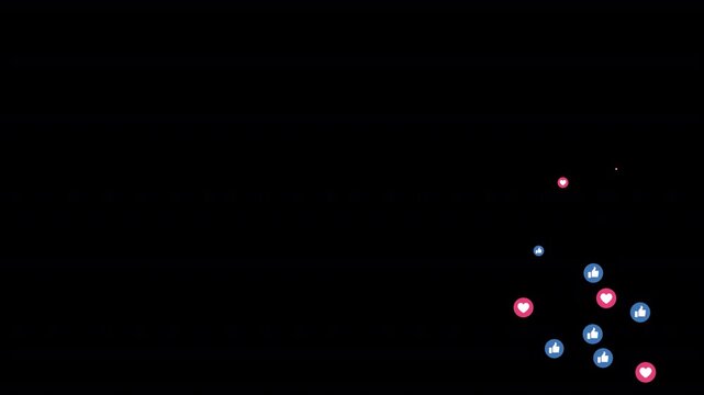 flying facebook emoji icon motion