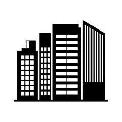 Obraz premium Modern City Skyline Silhouette Illustration.
