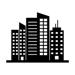 Obraz premium Modern City Skyline with Tall Buildings and Skyscrapers.