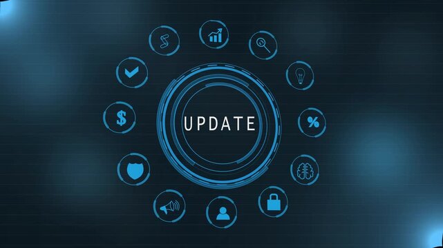 Business, Technology, Internet and network concept. Update software computer program upgrade.