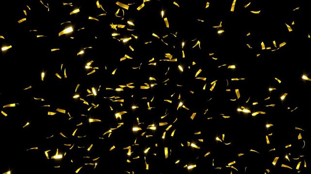 Golden confetti blast
