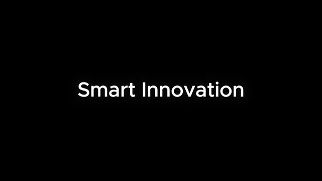 A video showcasing smart innovation with a glowing white logo on a black background