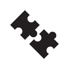 Puzzle compatible icon on white background 