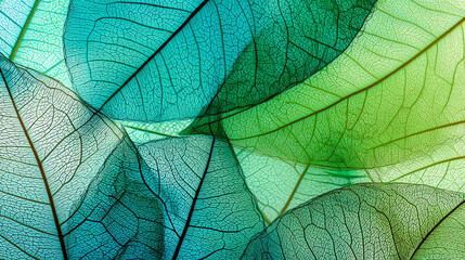 Obraz premium Macro Leaves Background Texture – Natural Green Foliage Close Up Pattern