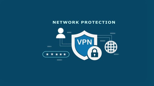 Network Protection technology concept with glowing shield icon and futuristic circuit board paths for corporate infrastructure security.