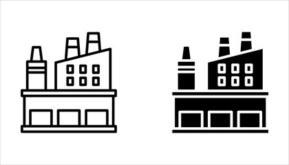 factory icon set, vector illustration on white background.
