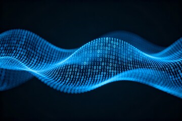 Digital wave pattern with binary code