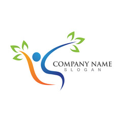 Obraz premium Healthy People logo designs template vector