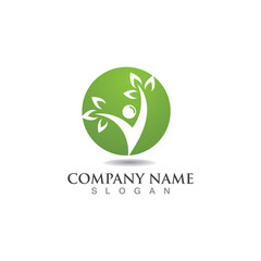 Healthy People logo designs template vector