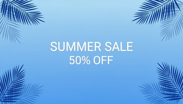 Summer Sale Promotion: Tropical vibes meet unbeatable deals with this captivating advertisement.