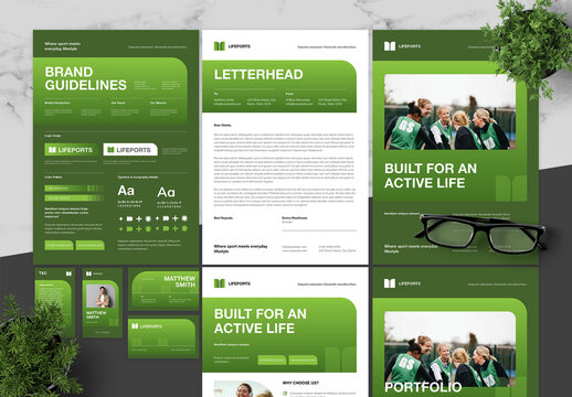 Gradient Green And Black Brand Guidlines Lifestyle Sports