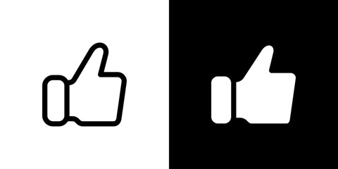 Obraz premium like icon concept with flat Black White Background. Vector illustration.