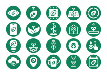 Smart Farm Element Icon Set