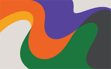 Abstract flowing organic wave shapes in vibrant colors for creative branding logo design