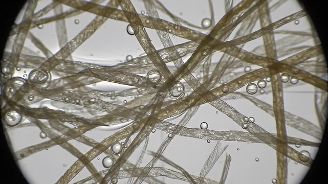 Microscopic View of Fungal Hyphae.