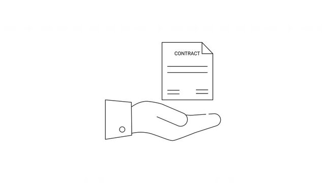 Contract Agreement - Hand Holding Legal Document Illustration.