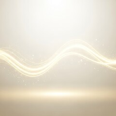 Flowing golden light streaks gracefully across a neutral canvas, creating a dreamy, ethereal, abstract, background, ideal for creative design projects.
