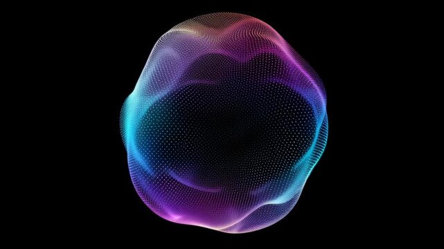 Wave particle digital splash array glitch sphere distortion datum technology cyberspace network business computer abstract futuristic information database programming software future