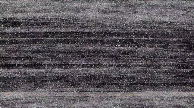 White digital noise with glitch distortions. Missing signal waves and broken pixels animate in 4K. Abstract interference effect for retro screen overlay.