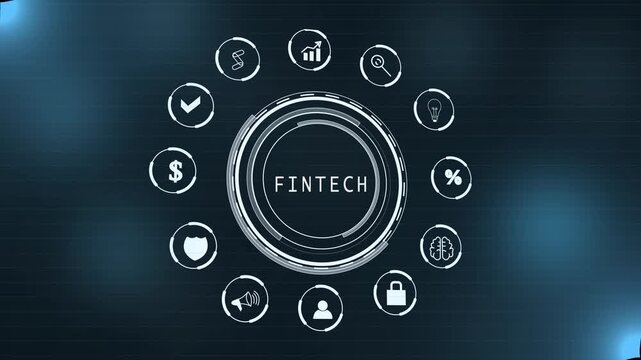 glowing fintech. button in German on a futuristic, abstract. concept. Work performance is influenced. Abstract neon Hud knowledge ability business gear icon Glowing neon line