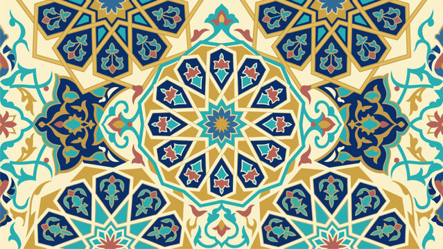 Intricate Geometric Islamic Pattern Background for Design & Decor | Seamless Arabesque Motif