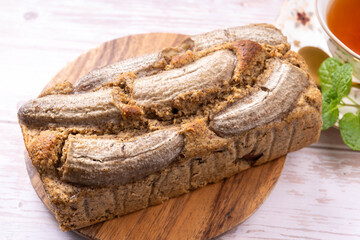 バナナとりんごのパウンドケーキ