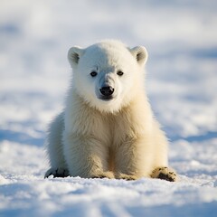 polar bear in the snow