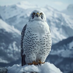 snowy owl in snow