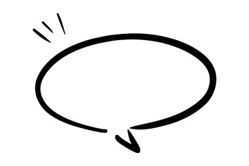 ペンの手書き吹き出し_黒