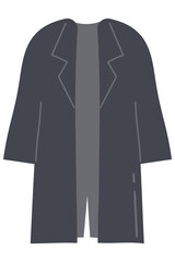 光沢のある黒いコートのイラスト