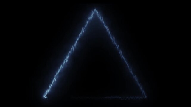 Abstract triangle light neon blue motion