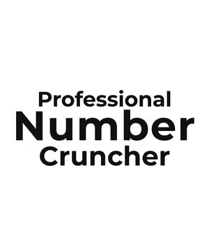 Professional Number Cruncher Minimal Accounting Typography Design 