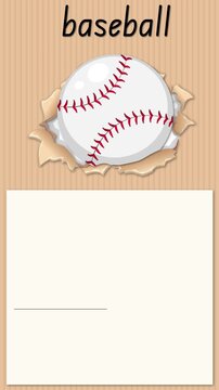 Educational Alphabet Animation for Letter B with Baseball Illustration