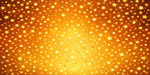 Seamless abstract orange background vector featuring a bright yellow texture with gold glitter dots and star elements for a festive Christmas holiday wallpaper design © Razu Ahmed Emran 2