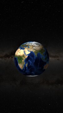 Animated Map Zoom from Earth to Italy Highlighting Rome Landmarks