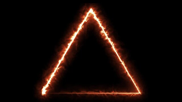Burning fire triangle frame animation