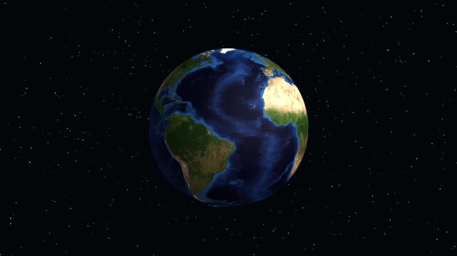 Earth Zoom Animation Transitioning from Space to Valencia Spain Location