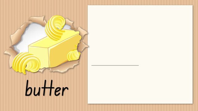 Educational Animation Teaching the Letter B with Butter Illustration