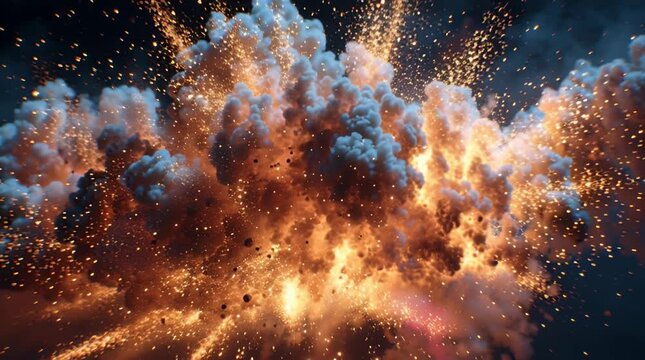 A cosmic supernova triggers a fractal explosion of water and light amidst a shimmering nebula of star dust within the deep space of a dreamlike fantasy galaxy