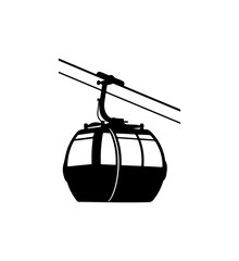 Modern Cable Car or Gondola Vector Illustration © Abu