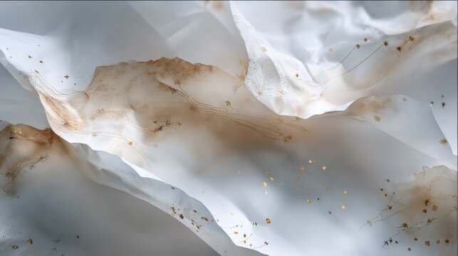 Abstract composition of layered translucent vellum with subtle textures