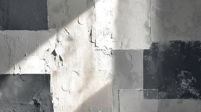 spackle. A textured grey wall with patches of white spackle in various drying stages. safety posters, maintenance manuals, designed for industrial assembly lines and welding operations.
