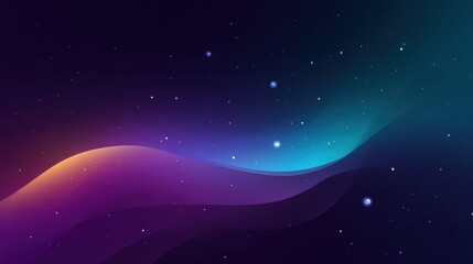 Obraz premium Dark blue and purple space background with a purple line and stars