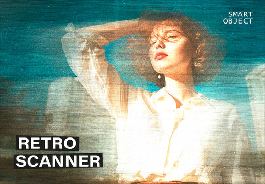 Retro Scanner Distortion Photo Effect