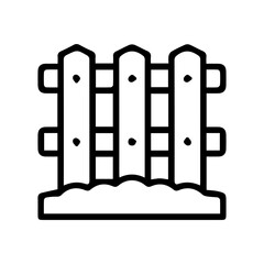 Wooden Fence And Garden Ground