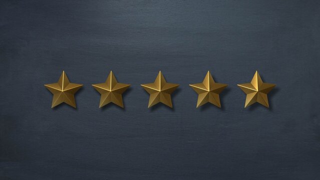 5 Star Rating Gold Review Animation